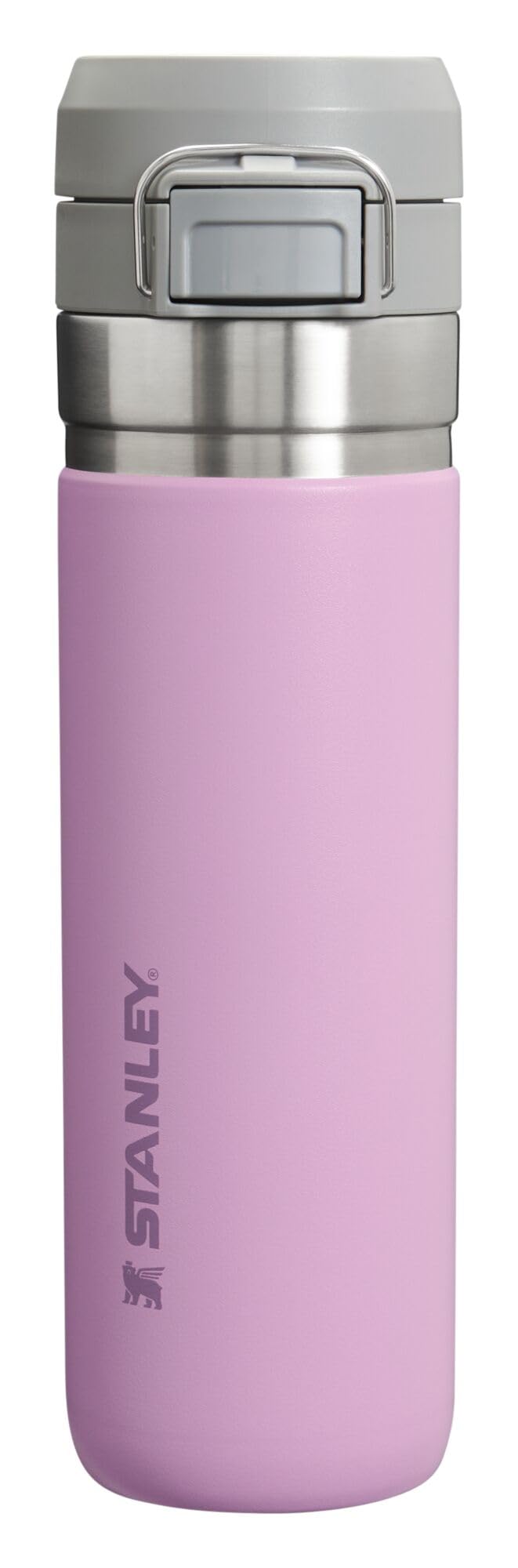 Stanley Quick Flip GO Water Bottle 24 OZ | Push Button Lid | Leakproof & Packable for Travel & Sports | Insulated Stainless Steel | BPA-Free | Lilac 2.0