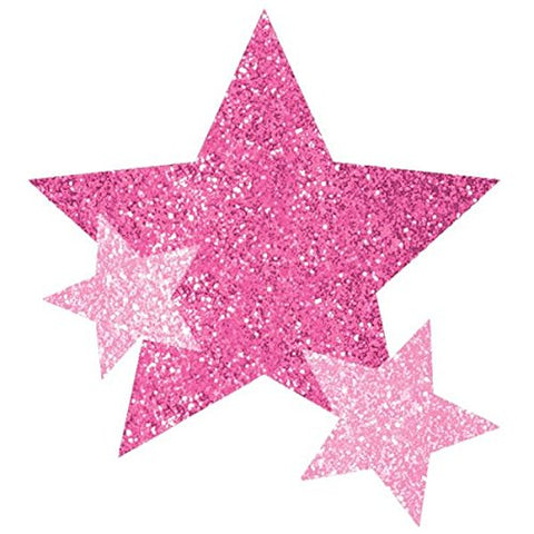 Amscan #1 Non Toxic Glitter Self-Adhesive Body Jewelry, Pink