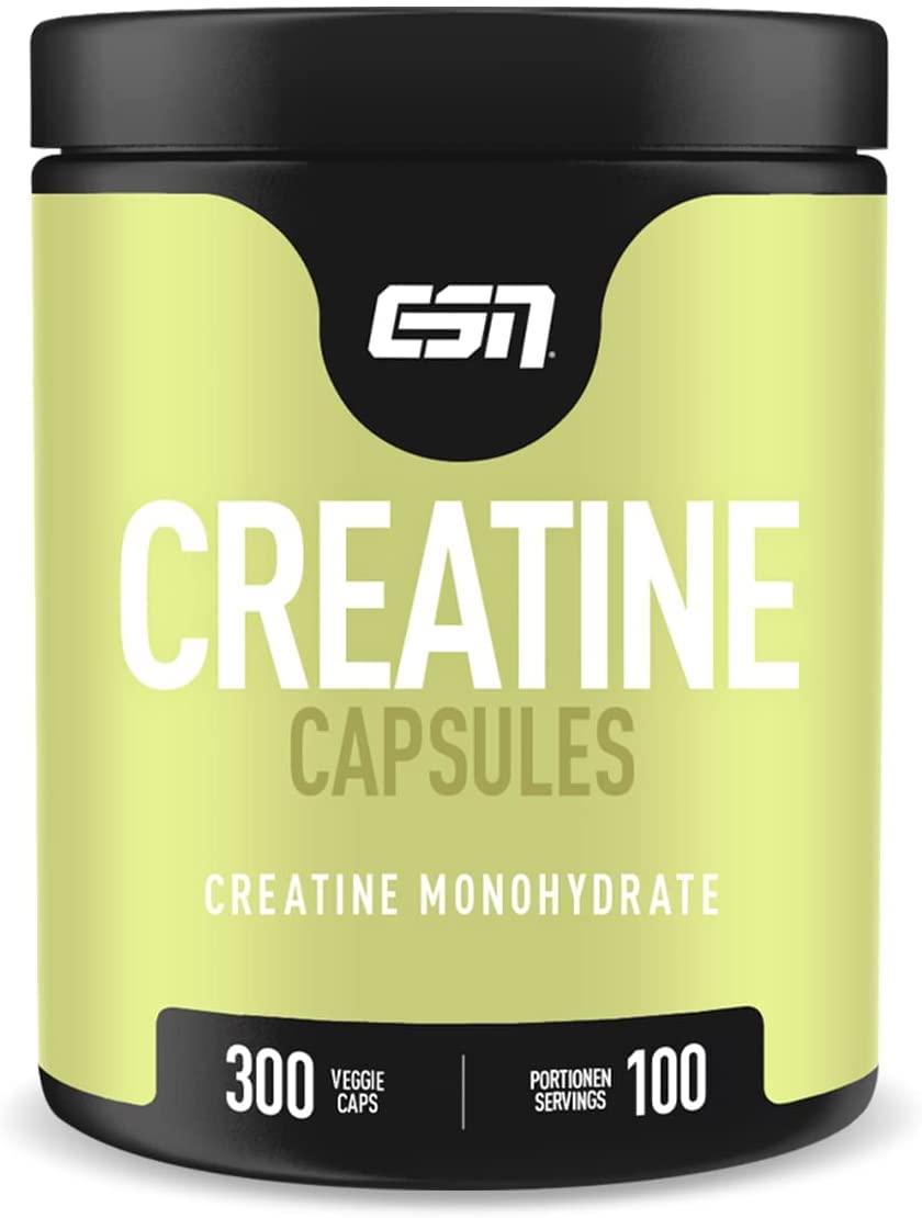 ESN Creatine Giga Caps, 300 Capsules, 0.77 lbs, 100 Servings Creatine Monohydrate - Vegan - Made in Germany, Laboratory Tested