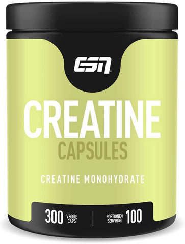 ESN Creatine Giga Caps, 300 Capsules, 0.77 lbs, 100 Servings Creatine Monohydrate - Vegan - Made in Germany, Laboratory Tested