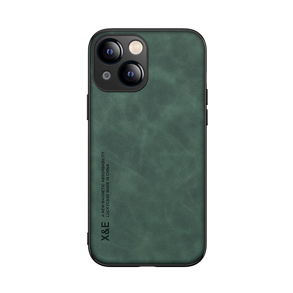 Kepuch Silklike Case for iPhone 13 Mini 5.4" - Cover Bumper Built-in Metal Plate for iPhone 13 Mini 5.4" - Green