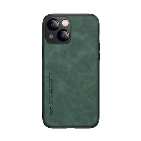 Kepuch Silklike Case for iPhone 13 Mini 5.4" - Cover Bumper Built-in Metal Plate for iPhone 13 Mini 5.4" - Green