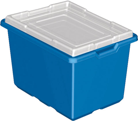Lego Education Blue Storage Bins 9840 for Classrooms & Home, Girls & Boys (6 Bins, 12Piece)