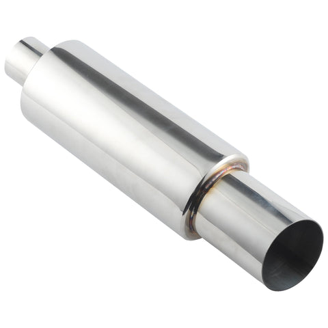 SINGARO Exhaust Muffler, Exhaust Tip, Stainless Steel Exhaust System Kit, 15" Length 2" Inlet 3" Outlet, Universal Car Accessories(Non Burnt)