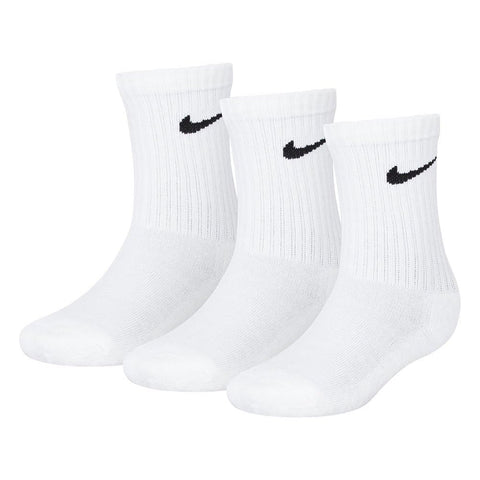 NIKE Unisex Kids Basic Pack Crew 3pk Eu 23 1/2-27 SOCKS, White