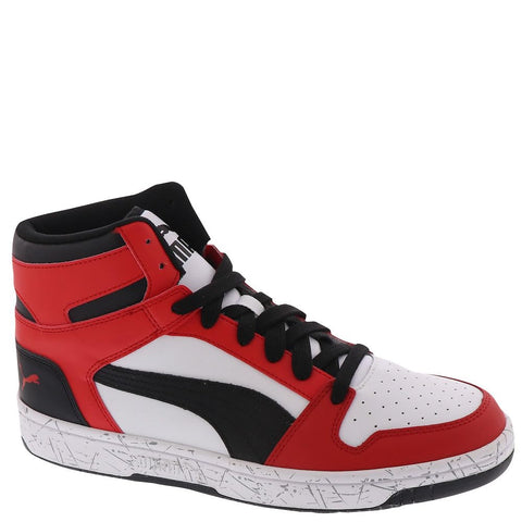 PUMA Rebound Layup Scratch Mens Basketball 9 DM US WhiteBlackRed