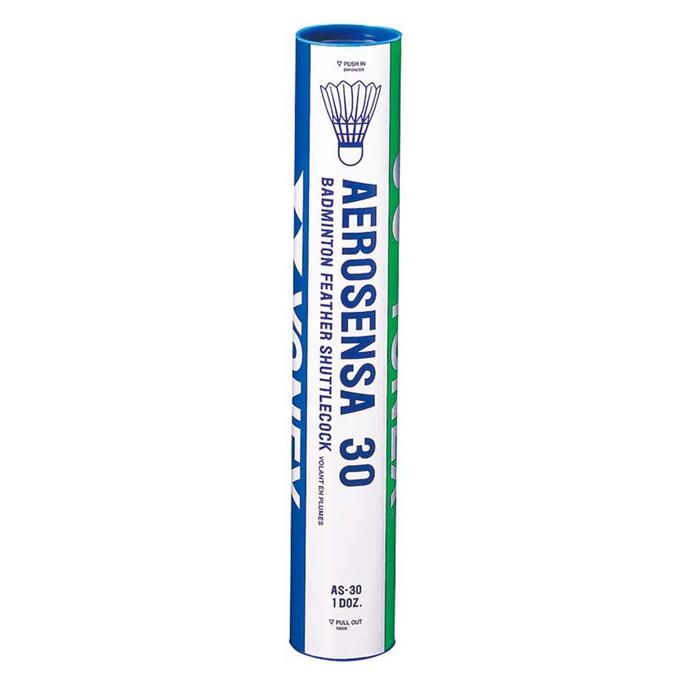 YONEX AeroSensa-30 Goose Feather Badminton Shuttlecocks - Dozen, Natural, 77-Slow Green