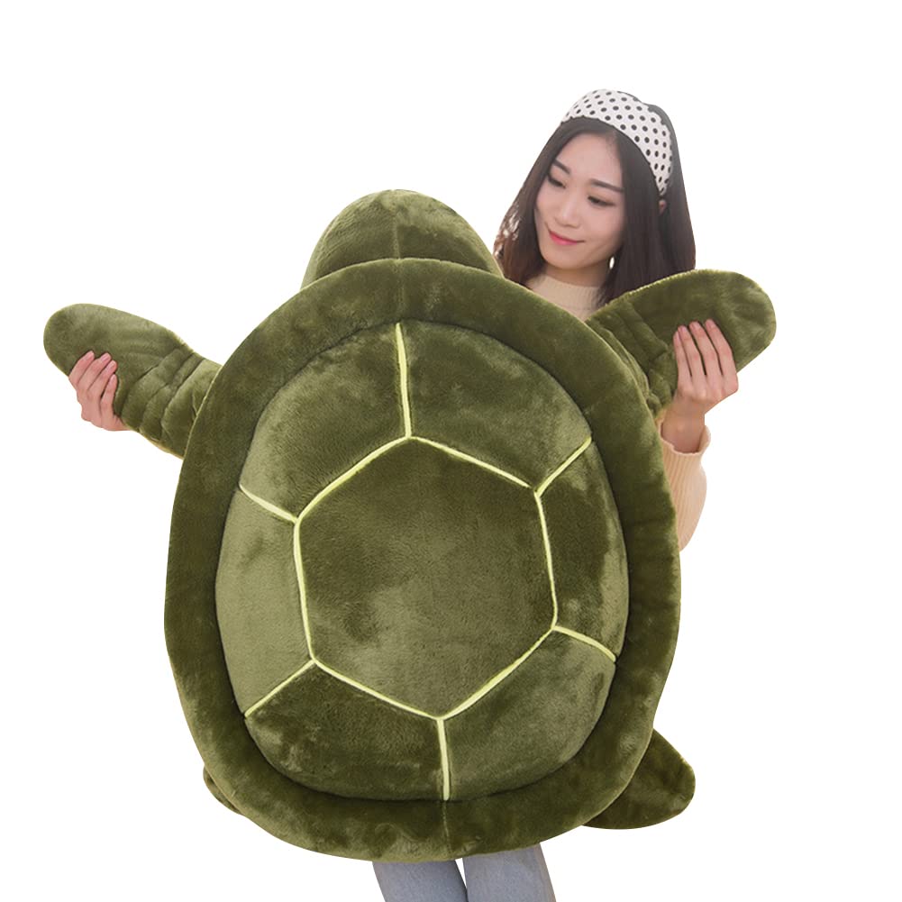 Sea Turtle Plush Toy, Cartoon Plush Tortoise Lovely Green Big Eyes Turtle Soft Stuffed Animal Toy Jumbo Sea Turtle Giant Plush Toy, Turtle Stuffed Animal Green Sea Turtle Toy Safari Jungle Animal