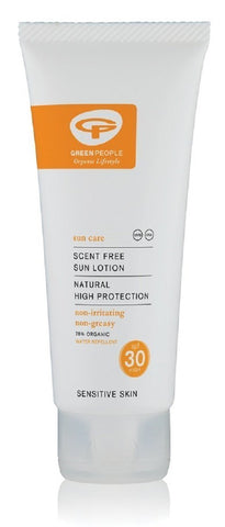 Green People Scent Free Sun Lotion SPF30 Travel Size 100ml (Pack of 2)