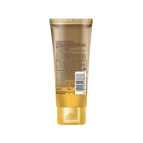 Lakme Sun Expert, SPF 50 PA+++ Ultra Matte Gel Sunscreen, 100ml, for Sun Protection, with Vitamin B3, C & E, Blocks upto 97% of Harmful UVB Rays, Lightweight and Non-Sticky, For Men & Women