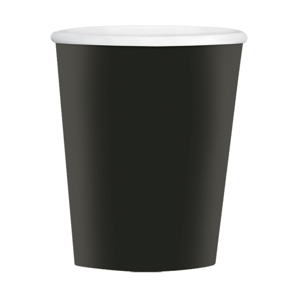 Vibrant Jet Black Paper Cups (Pack of 50) - 12 oz. - Perfect for Parties, Gatherings, Picnics & Home Use