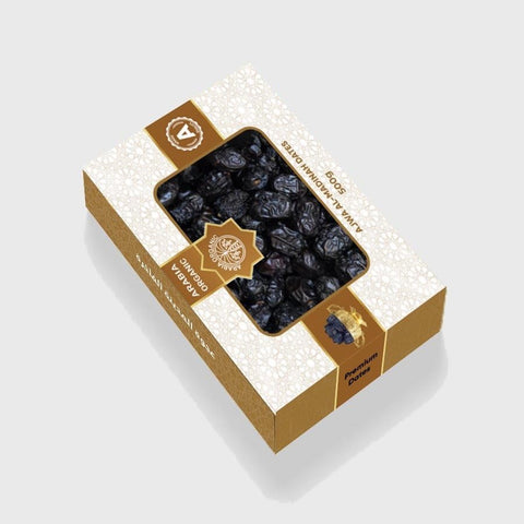 Ajwa Dates 500g - All-Natural, Vitamin-Rich Delights | Juicy and Nutritious, Perfect for Ramadan by Arabia Organic Foods
