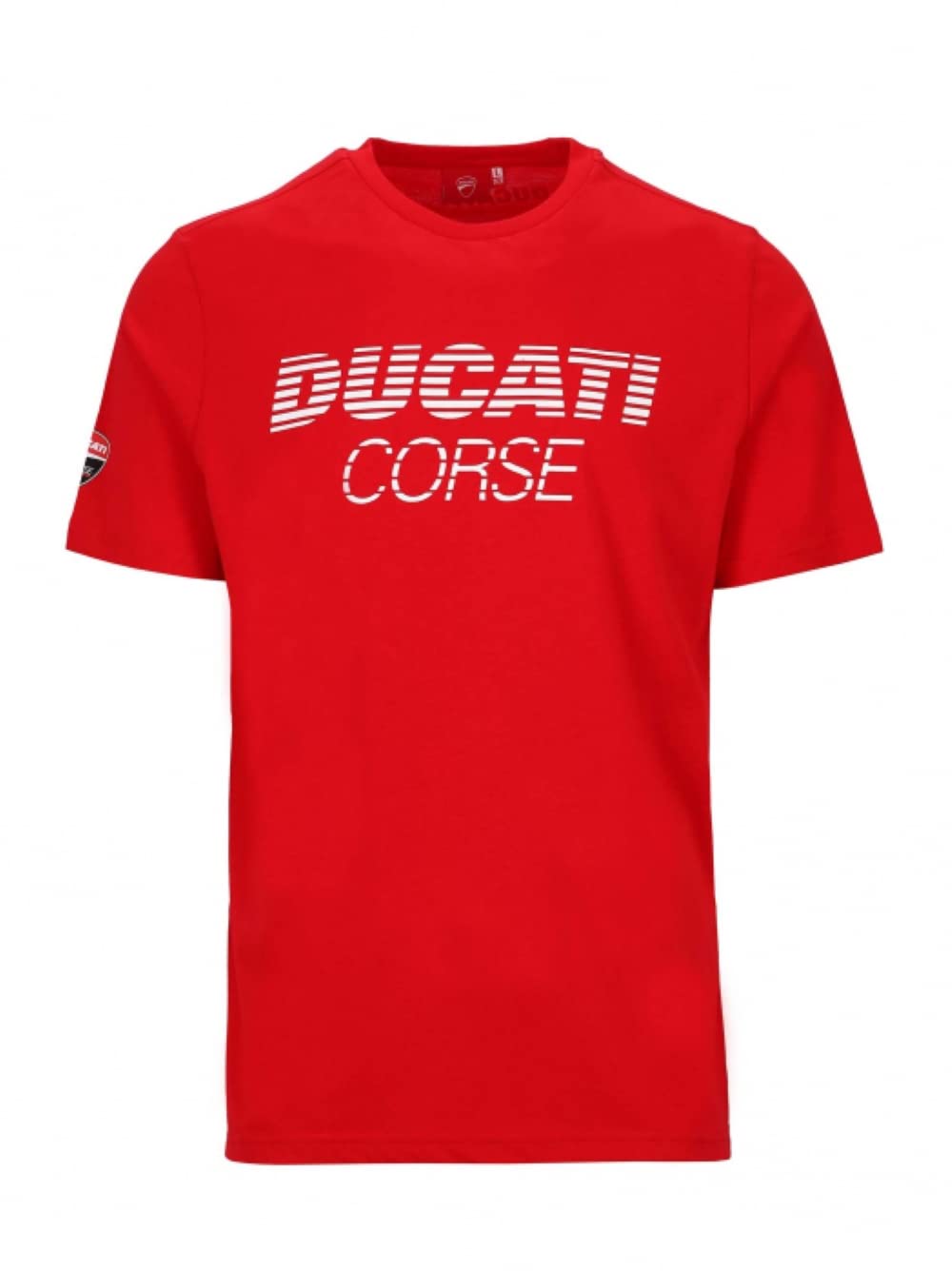 Ducati Corsica Official MotoGP Stripe Logo T-Shirt (as4, Alpha, S, Regular, S), Red