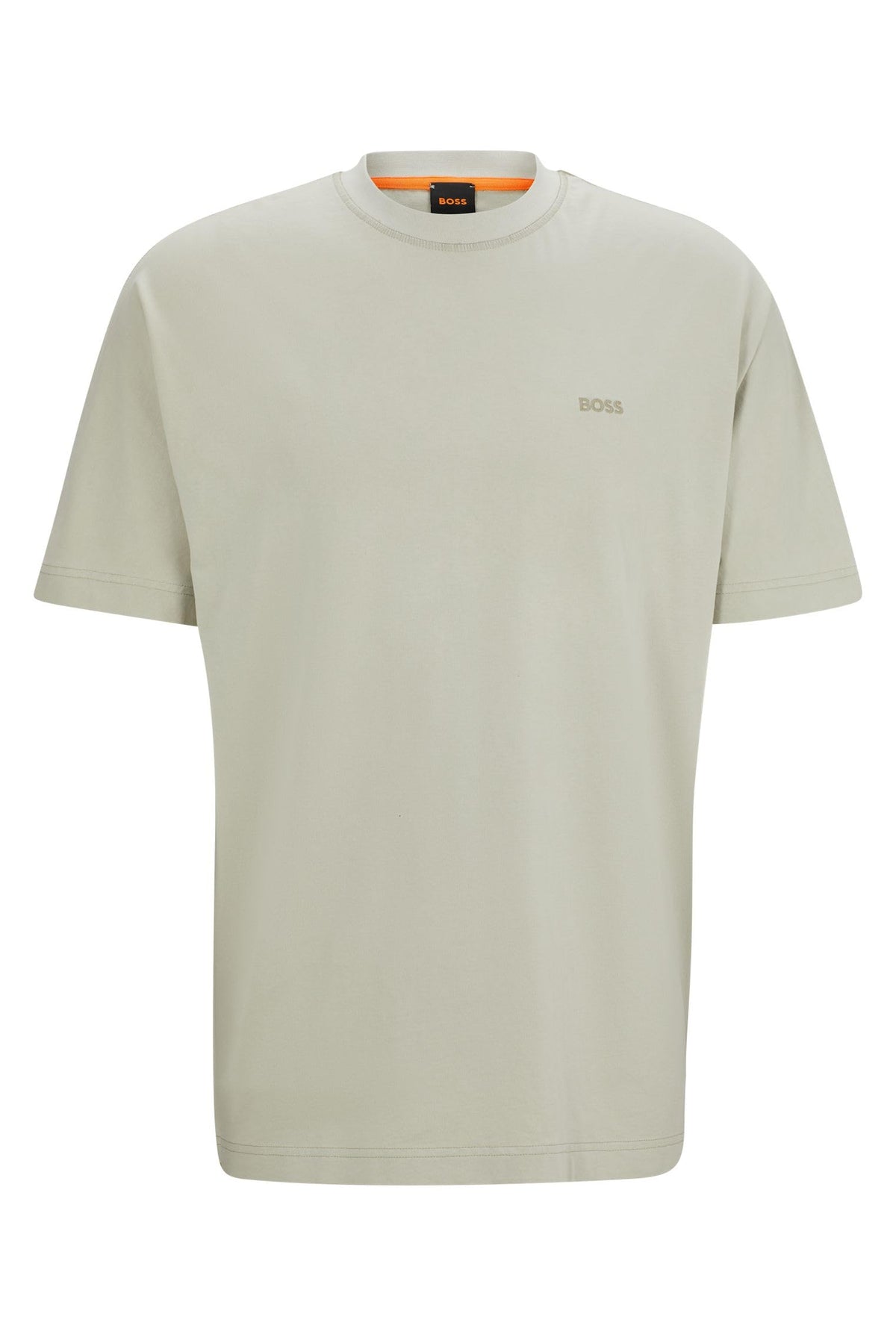 BOSS Mens Te Regenerative Embroidered-Logo T-Shirt in Cotton Jersey