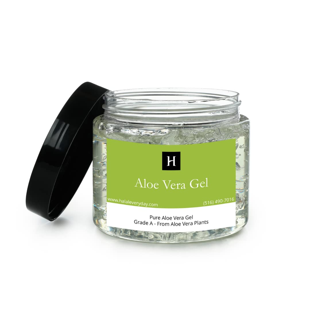 HalalEveryDay | 100% Pure Aloe Vera Gel | After Sun Care Soothe & Hydrate | Sun Burn Relief | Moisturizing | Vegan | 16 oz