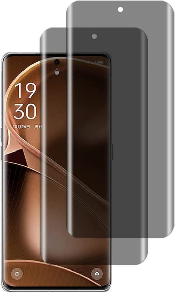 [2 Pack] Anti-Spy Screen Protector for OPPO Reno 10- Full Screen Privacy Screen Protector, 3D Tempered Glass Film, 9H Hardness Anti-Peeping Full Coverage Protector Anti Scratch Screen