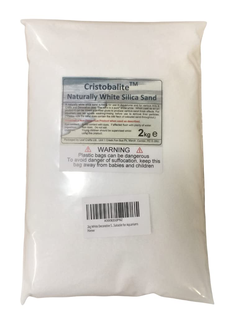 2kg White Decorative Sand - Suitable for Aquariums