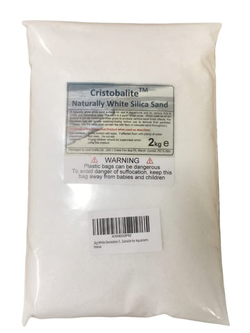 2kg White Decorative Sand - Suitable for Aquariums