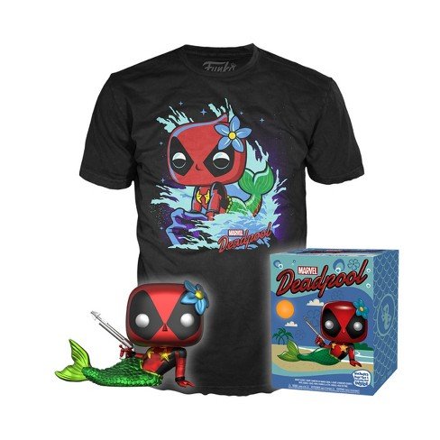 Pop Marvel Collectors Box: Metallic Deadpool Mermaid Tee (Medium)