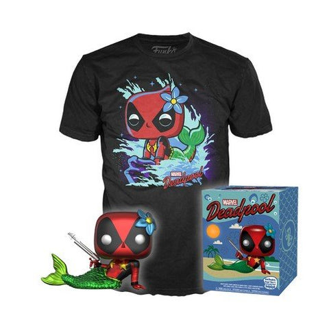Pop Marvel Collectors Box: Metallic Deadpool Mermaid Tee (Medium)