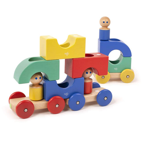 12 Piece Tegu Magnetic Tram Building Block Set, Big Top