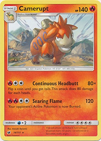 Camerupt - 14/111 - Rare - Sun & Moon: Crimson Invasion