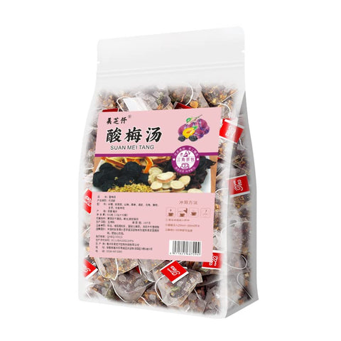 ??? 10g*50bags Sour Plum Tea Bags, Plum Syrup Chinese Juice Drink Cold & Hot, Sweet-Sour Plum Juice 17.6OZ (500g)