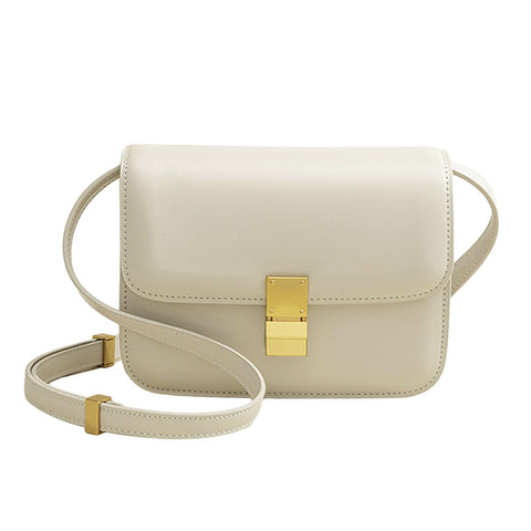 GETERUUV Small Crossbody Bag for Women Trendy Shoulder Bag PU Leather Square Crossbody Shoulder Purse Flap Satchel Handbag, White,s