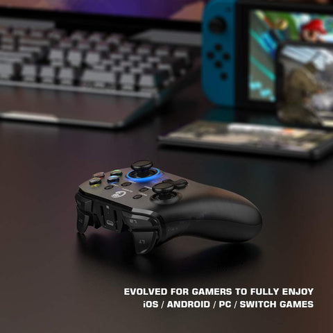 GameSir T4 Pro Upgrade PC Controller, Semi-Transparent Wireless Gaming Controller for Switch/Windows PC/iPhone/Android
