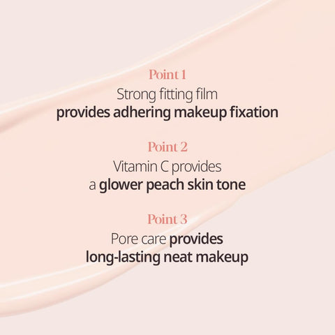 Espoir Peach Skin Fitting Base All New 1.05 oz SPF50+ PA++++| Improving Uneven Skin Tone | Tightly Adhering, Long-lasting Full Coverage Foundation Primer | Substitute for Sunscreen | Korean Makeup