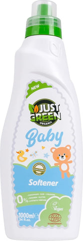 Just Green Organic Baby Fabric Softener, Hypoallergenic, Vegan, 1000ml