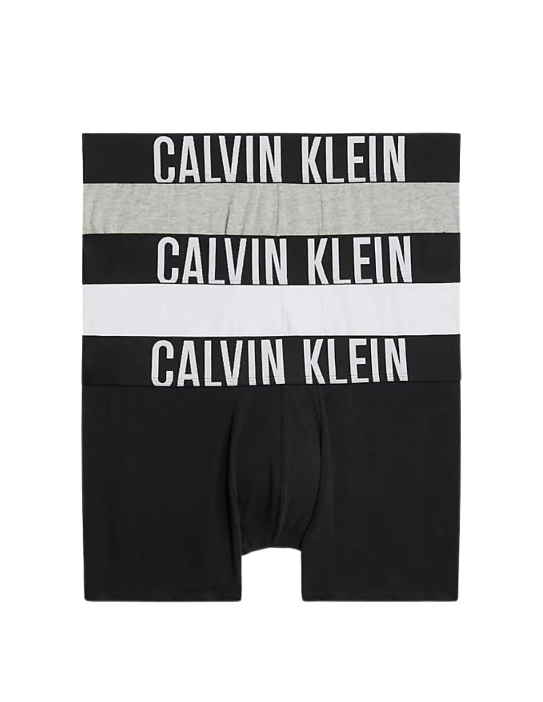 Calvin Klein Mens Pack Intense Power Trunks Black/Grey/White M