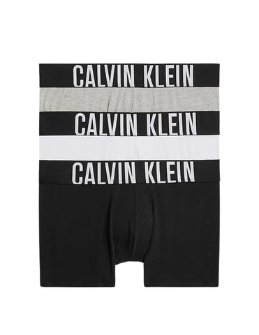 Calvin Klein Mens Pack Intense Power Trunks Black/Grey/White M