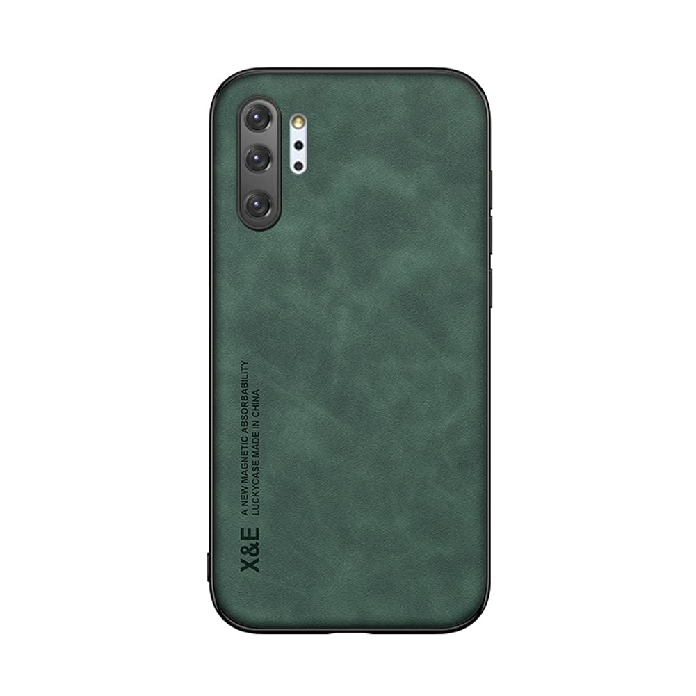 Kepuch Silklike Case for Samsung Galaxy Note 10+ - Cover Bumper Built-in Metal Plate for Samsung Galaxy Note 10+ - Green