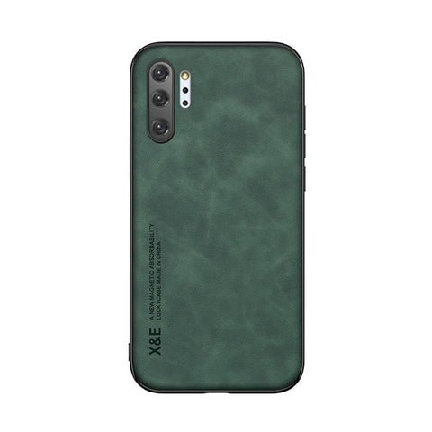 Kepuch Silklike Case for Samsung Galaxy Note 10+ - Cover Bumper Built-in Metal Plate for Samsung Galaxy Note 10+ - Green