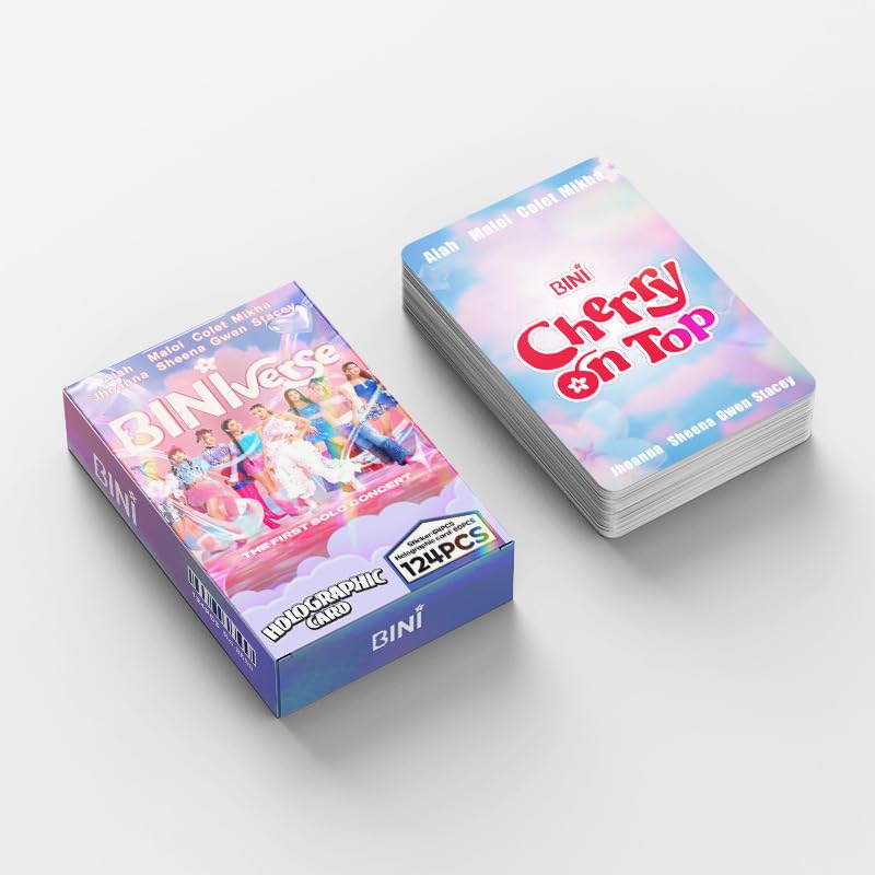 124 PHOTOCARDS small cards Philippine girl group BINI laser card exquisite sticker star peripheral holographic card (9850-BINI)