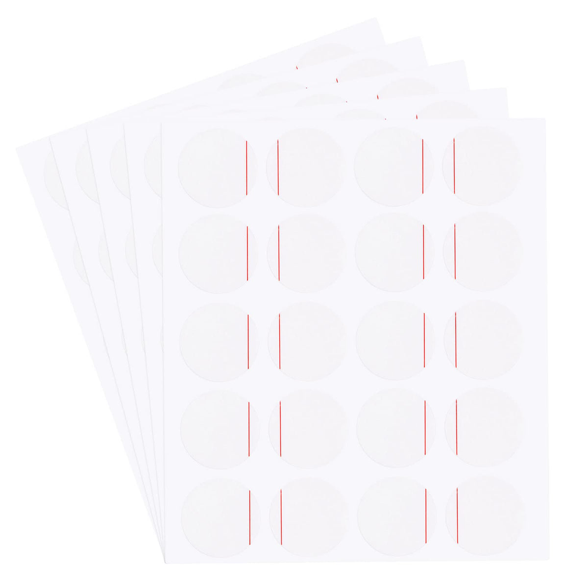 sourcing map 100pcs Watch Back Cover Protective Film, 25mm Red Line PE Round Watch Back Case Protector Film Stickers for Watch Back Case Protection