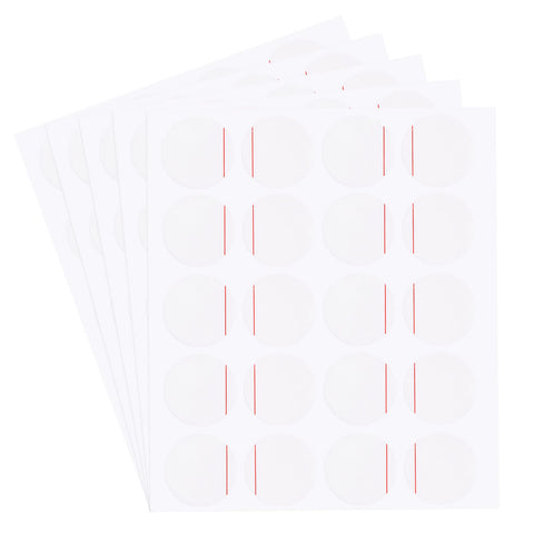 sourcing map 100pcs Watch Back Cover Protective Film, 25mm Red Line PE Round Watch Back Case Protector Film Stickers for Watch Back Case Protection