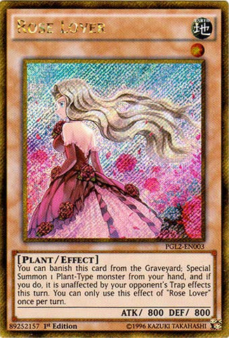 Yu-Gi-Oh! - Rose Lover (PGL2-EN003) - Premium Gold: Return of The Bling - Unlimited Edition - Gold Secret Rare