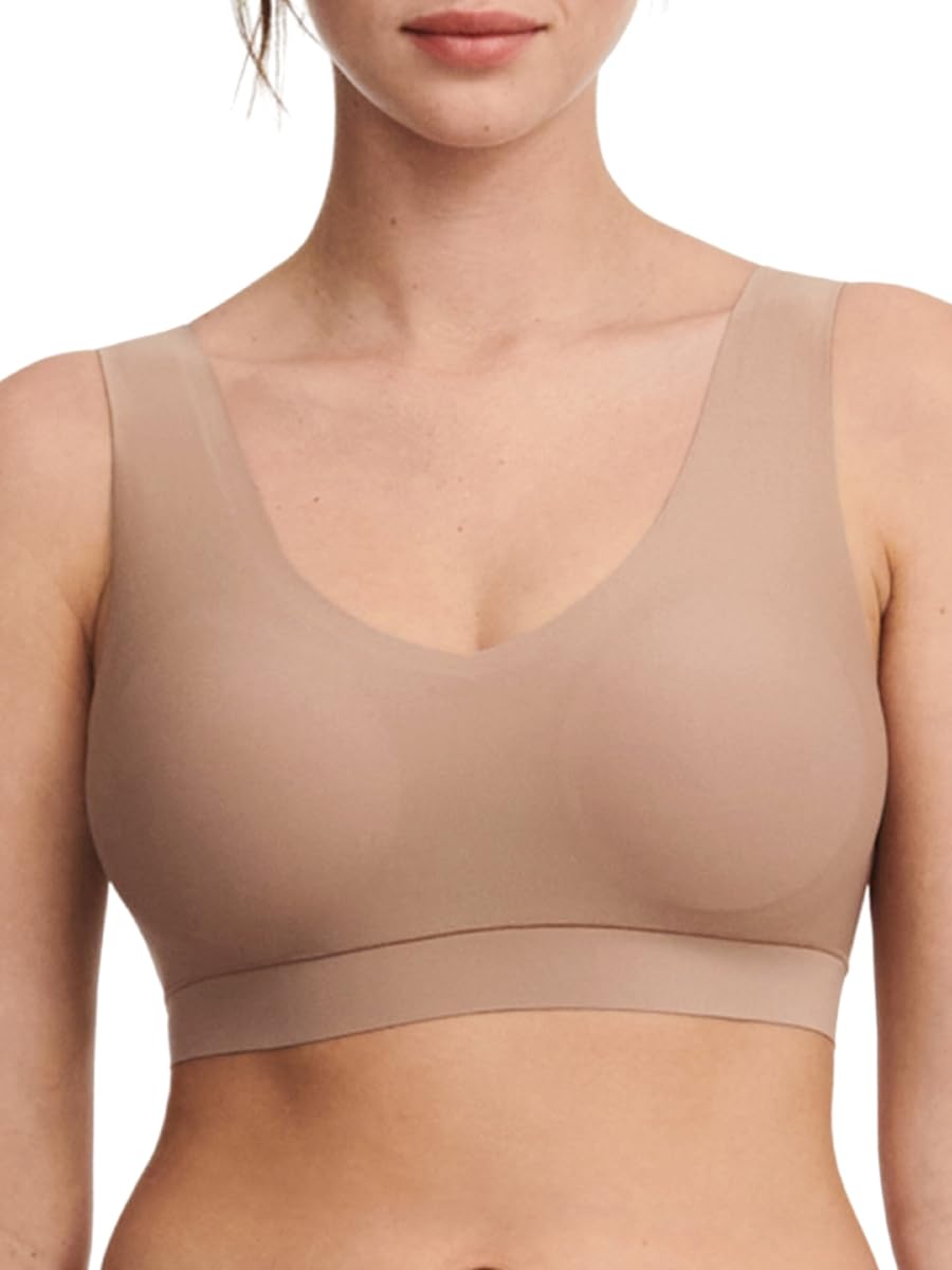 Chantelle Women's SoftStretch Padded V-Neck Bra, Coffee Latte