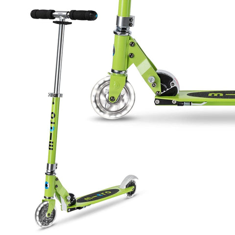 Micro Mobility Sprite SA0224 LED City Scooter Aluminium in Colour Chartreuse Handlebar Height Adjustable