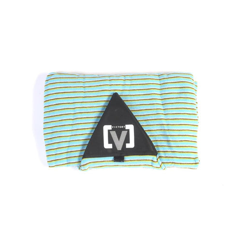VICTORY Retro Hybrid Terry Surfboard Sock Cover - Shortboard/Longboard Sizes, Light Stretch Terry Towel Synthetic Board Bag, Breathable Stretch Case, Protective Poly Nose (Green/Brown, 7.2)
