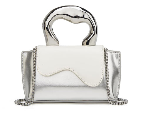 Small Silver Bag Crossbody Bags Satchels Y2K Evening Bags Handbag for Women Hobo Bags Shoulder Bags Tote Bag for Women 2024, C White Silver, One Size