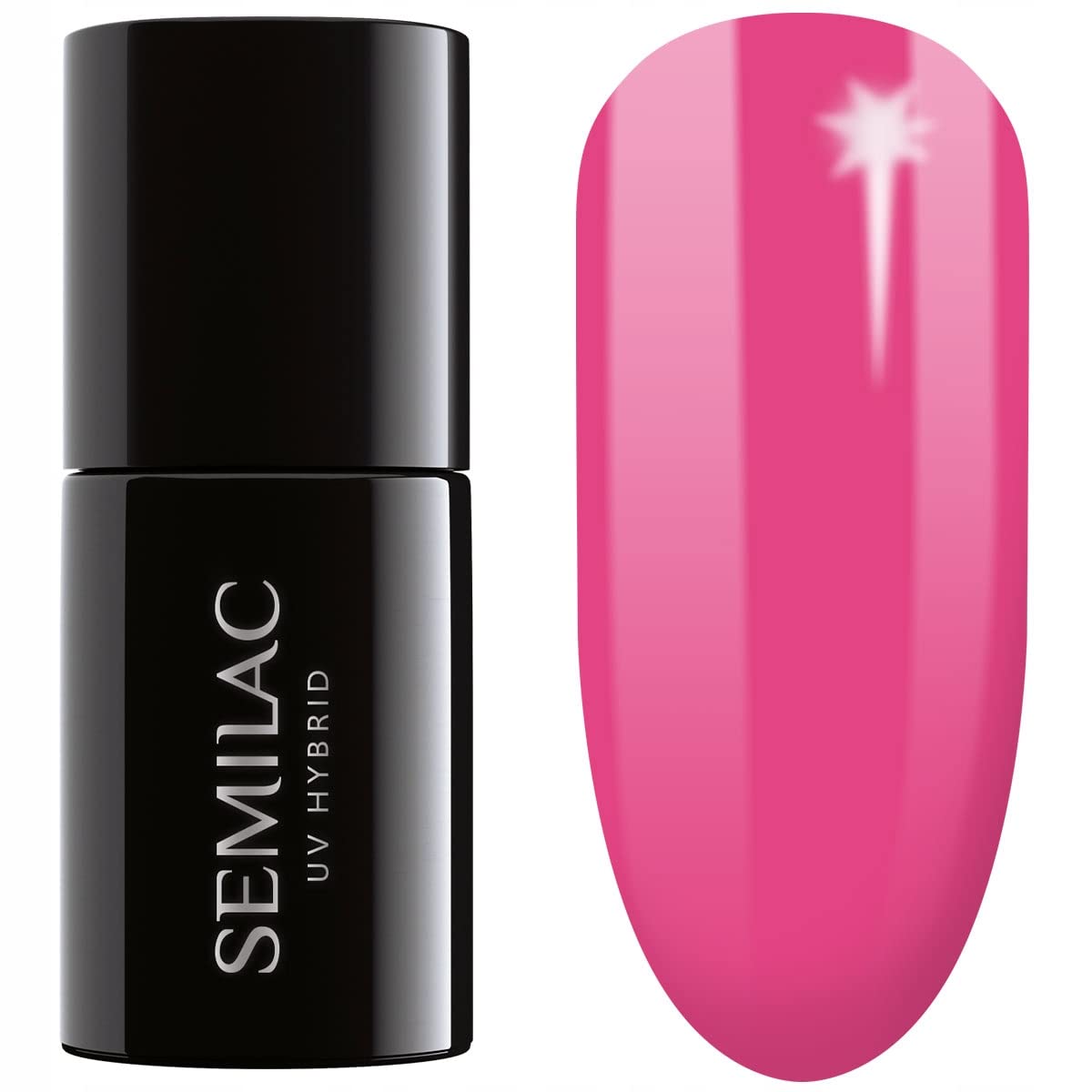 SEMILAC 391 Raspberry Charm Nail UV Gel Polish | Long Lasting and Easy to Apply | Soak off UV/Led | Perfect for Home and Professional Manicure and Pedicure 7 ml