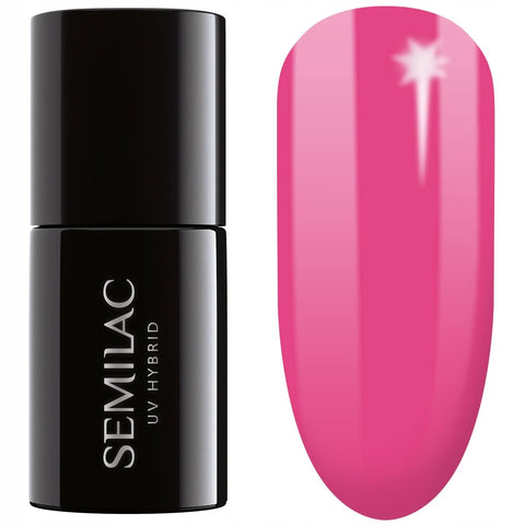 SEMILAC 391 Raspberry Charm Nail UV Gel Polish | Long Lasting and Easy to Apply | Soak off UV/Led | Perfect for Home and Professional Manicure and Pedicure 7 ml