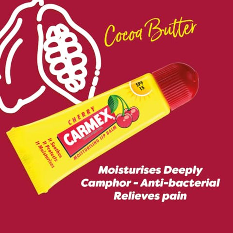 Carmex Spf15 Cherry Moisturising Lip Balm, 10g, 10 g