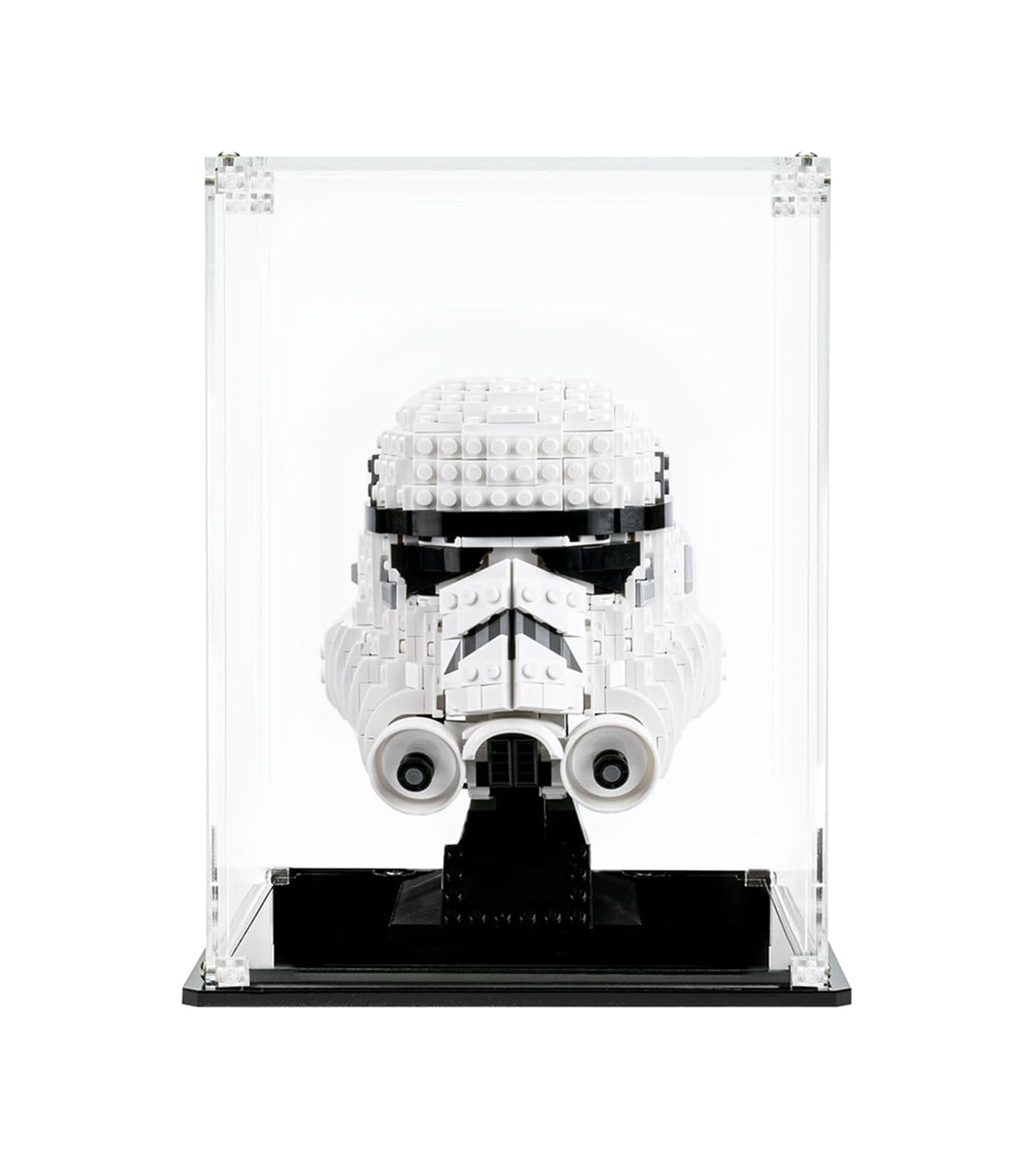 iCUANUTY Acrylic Display Case for Lego Stormtrooper Helmet 75276, Dust-Proof Display Box for Lego 75276, Size: 7.87x7.87x9.84 in (NOT Included The Model)