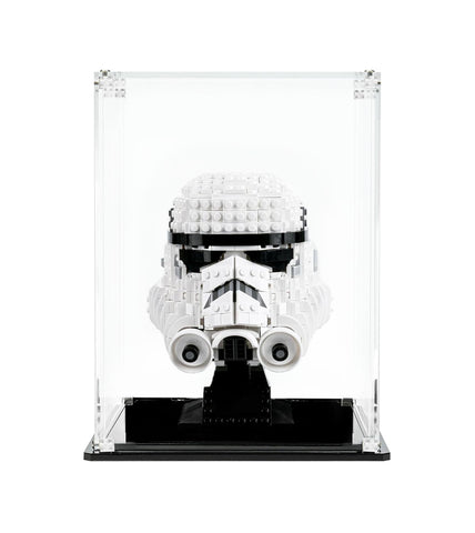 iCUANUTY Acrylic Display Case for Lego Stormtrooper Helmet 75276, Dust-Proof Display Box for Lego 75276, Size: 7.87x7.87x9.84 in (NOT Included The Model)