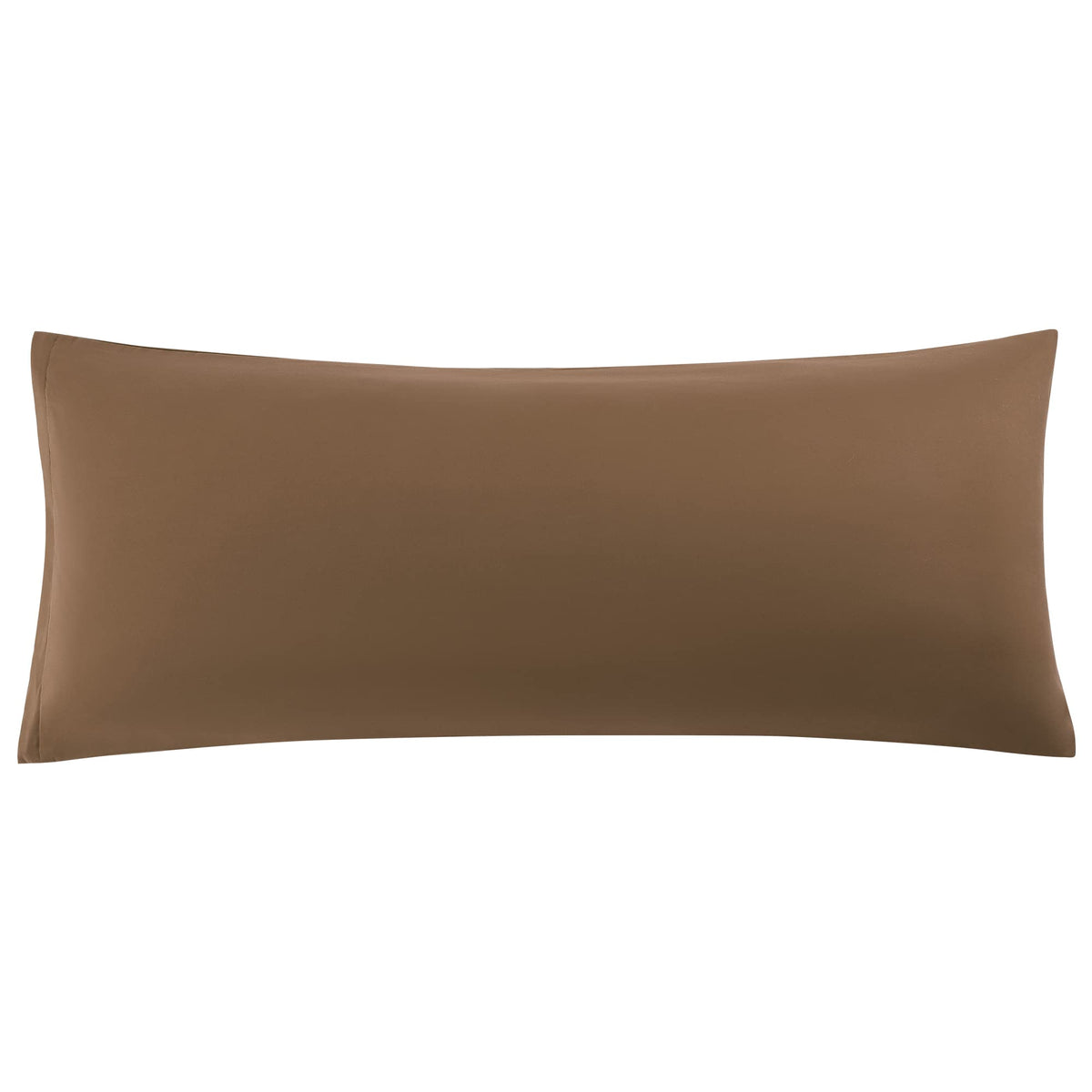 uxcell Soft Microfiber Body Pillow Cover with Zipper Closure, Long Pillow Cases for Body Pillows Weave for 90 GSM Polyester, Brown Body (20"x54")