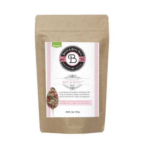 Birds & Bees Teas - Red Raspberry Leaf Tea, Ripe & Ready Organic Third Trimester Tea to Prepare Your Body for Labor and Birth - 40 Servings, 5.0 oz